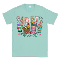 Seafoam Summer Vibes Classic Tee - CowhideDigitalArt