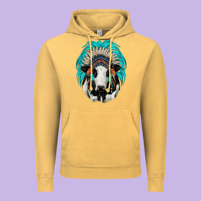 Holstein Indian Headdress Vintage Hoodie Designed By Jahusdesignshop