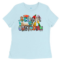Baby Blue school custodian Ladies Tee - Zillion Design Studio
