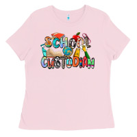 Bubblegum Pink school custodian Ladies Tee - Zillion Design Studio