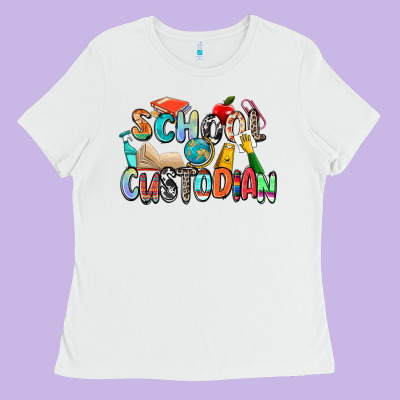 School Custodian Ladies Tee Designed By Zillion Design Studio