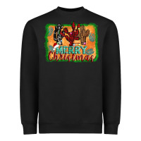 Black merry christmas cactus Heavyweight Sweatshirt - AdoDesignShop