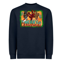 Navy merry christmas cactus Heavyweight Sweatshirt - AdoDesignShop