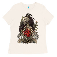 Bone floral skeleton Ladies Tee - RanaPortraitStore
