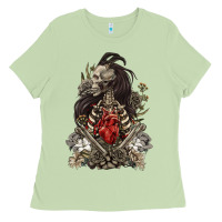 Matcha floral skeleton Ladies Tee - RanaPortraitStore