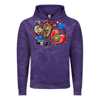 Cloud Purple western leopard  police hearts Vintage Hoodie - AdoDesignShop