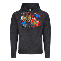 Vintage Black western leopard  police hearts Vintage Hoodie - AdoDesignShop