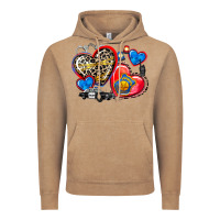 Vintage Coffee western leopard  police hearts Vintage Hoodie - AdoDesignShop