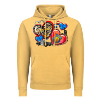 Vintage Mustard western leopard  police hearts Vintage Hoodie - AdoDesignShop