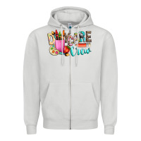 Dove Grey daycare crew Zipper Hoodie - NancyCooperArtShop