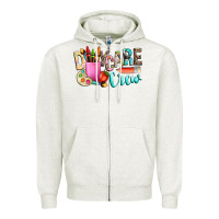 Oatmeal Heather daycare crew Zipper Hoodie - NancyCooperArtShop
