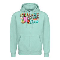 Seafoam daycare crew Zipper Hoodie - NancyCooperArtShop