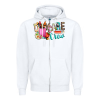 White daycare crew Zipper Hoodie - NancyCooperArtShop