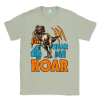 Matcha i'm four hear me roar dinosaur birthday Classic Tee - LillyAllenDesigns
