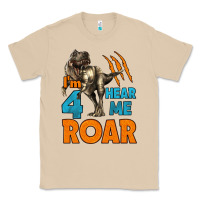 Mushroom i'm four hear me roar dinosaur birthday Classic Tee - LillyAllenDesigns