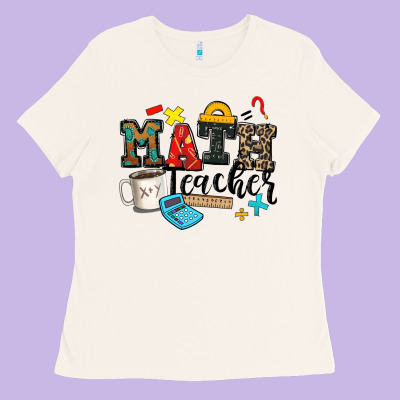 Math Teacher Ladies Tee Designed By Zillion Design Studio