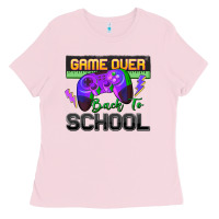 Bubblegum Pink game over back to school Ladies Tee - Zillion Design Studio