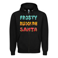 Black dance like frosty shine like rudolph give like san Zipper Hoodie - MaliasSmallBusiness