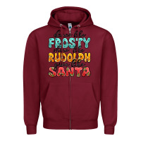 Burgundy dance like frosty shine like rudolph give like san Zipper Hoodie - MaliasSmallBusiness