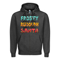 Charcoal Heather dance like frosty shine like rudolph give like san Zipper Hoodie - MaliasSmallBusiness