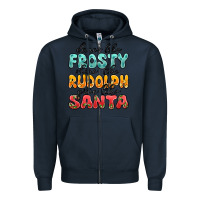 Navy dance like frosty shine like rudolph give like san Zipper Hoodie - MaliasSmallBusiness