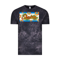 Cloud Black shalom with olive branch Vintage Tee - AdoDesignShop