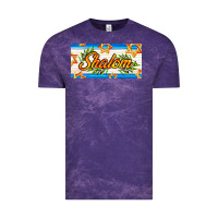 Cloud Purple shalom with olive branch Vintage Tee - AdoDesignShop