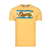 Vintage Mustard shalom with olive branch Vintage Tee - AdoDesignShop