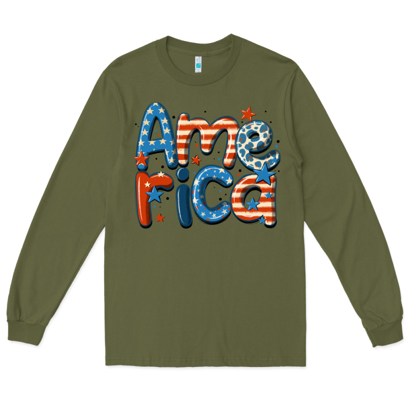 America Long Sleeve Tee by MaliasSmallBusiness | Teevron