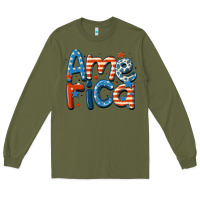 Army Green america Long Sleeve Tee - MaliasSmallBusiness