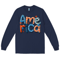 Navy america Long Sleeve Tee - MaliasSmallBusiness