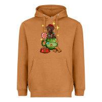 Meerkat Christmas coffee cup with Labrador Heavyweight Hoodie - RanaPortraitStore