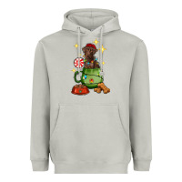 Moon Dust Christmas coffee cup with Labrador Heavyweight Hoodie - RanaPortraitStore