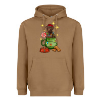 Toasted Coconut Christmas coffee cup with Labrador Heavyweight Hoodie - RanaPortraitStore