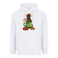 White Christmas coffee cup with Labrador Heavyweight Hoodie - RanaPortraitStore