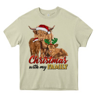 Mossy christmas with my family highland cow cattle and calves Heavy Core Tee - RanaPortraitStore