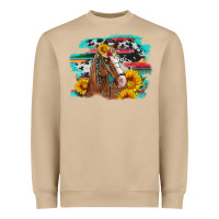 Mushroom horse with sunflowers Heavyweight Sweatshirt - Artiststas