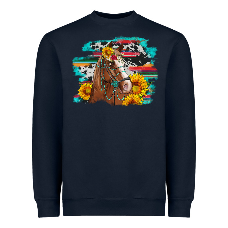 Horse With Sunflowers Heavyweight Sweatshirt by Artiststas | Teevron