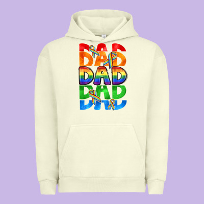 Dad Dad Dad Pride Urban Hoodie Designed By Cowgirlartshop