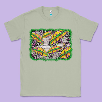 Mardi Gras Umbrella Background Classic Tee Designed By Barkaloodesign