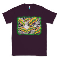 Plum mardi gras umbrella background Classic Tee - BarkalooDesign
