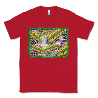 Red mardi gras umbrella background Classic Tee - BarkalooDesign