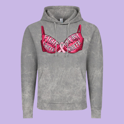 Fight Cancer Breast Cancer Bra Vintage Hoodie Designed By Artiststas
