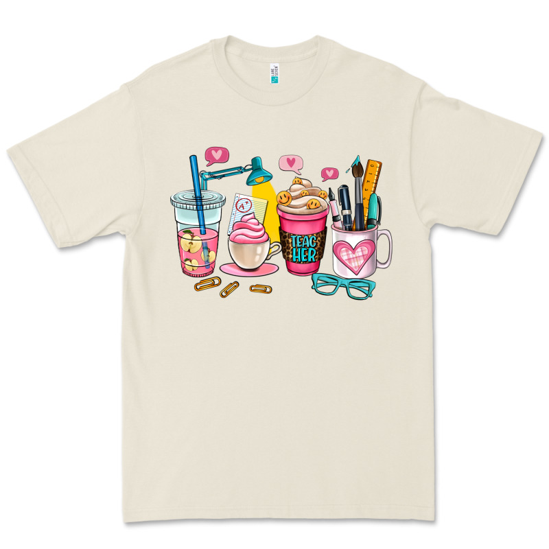 Teacher Coffee Cup Premium Tee by AdoDesignShop | Teevron