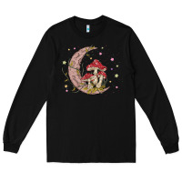 Black moon and mushrooms Long Sleeve Tee - MaliasSmallBusiness
