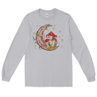 Moon Dust moon and mushrooms Long Sleeve Tee - MaliasSmallBusiness