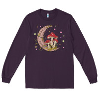 Plum moon and mushrooms Long Sleeve Tee - MaliasSmallBusiness