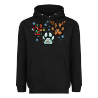 Black Christmas paws Heavyweight Hoodie - RanaPortraitStore