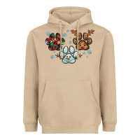 Mushroom Christmas paws Heavyweight Hoodie - RanaPortraitStore