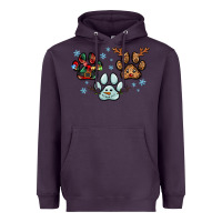 Plum Christmas paws Heavyweight Hoodie - RanaPortraitStore